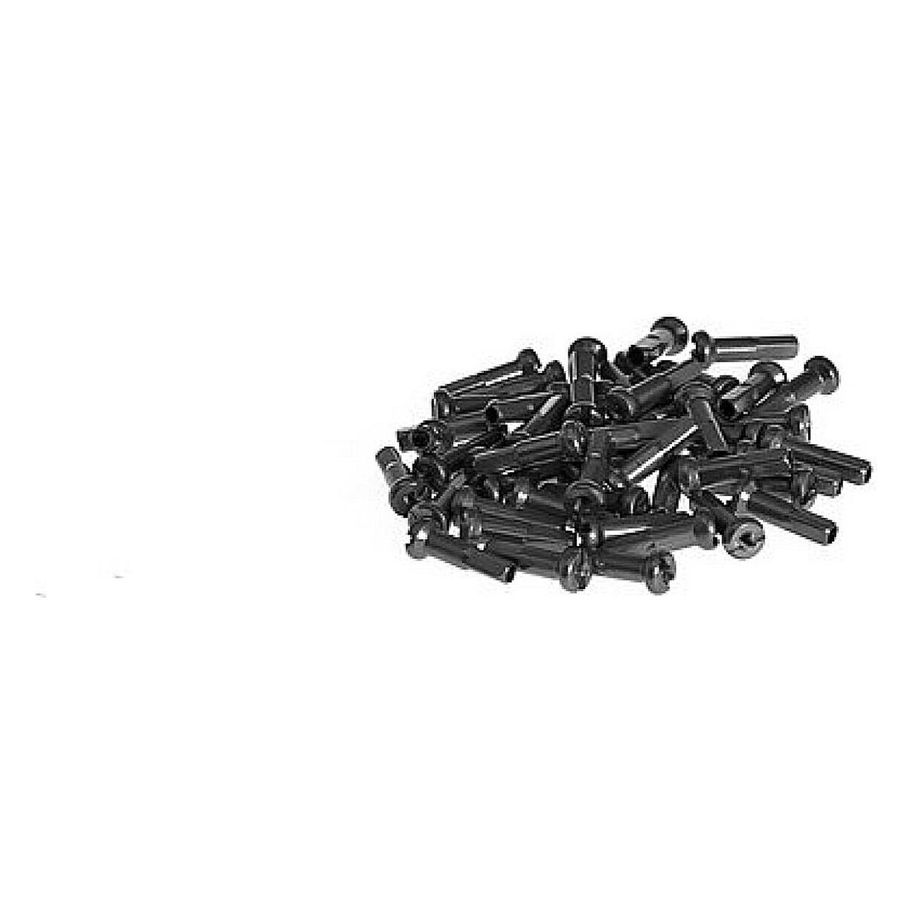 Black Brass Nipples for Spokes 14g (2 mm) - Pack of 40 Pieces - 1