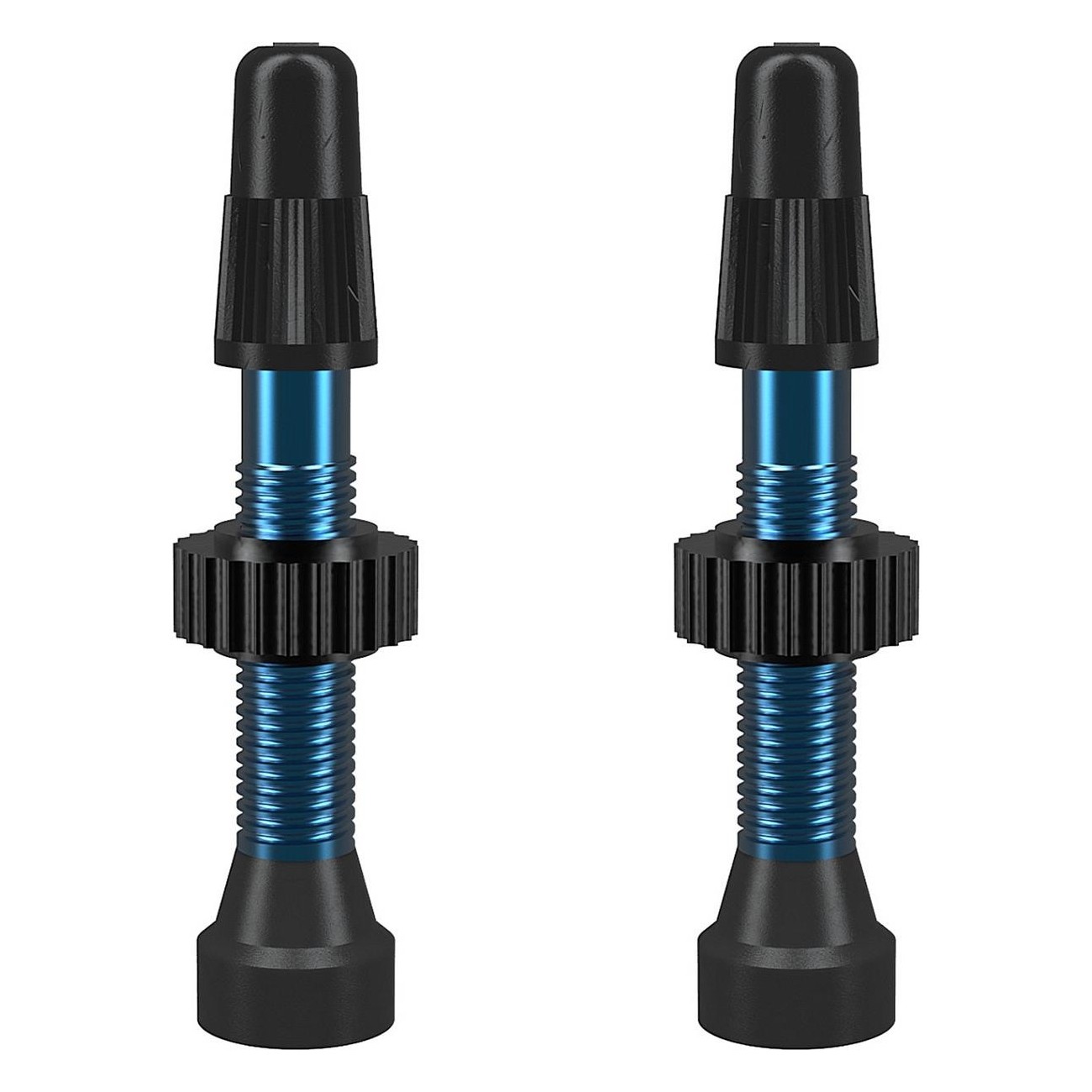 Blue 34mm TCS Tubeless Aluminum Presta Valves - Pack of 2 - 1