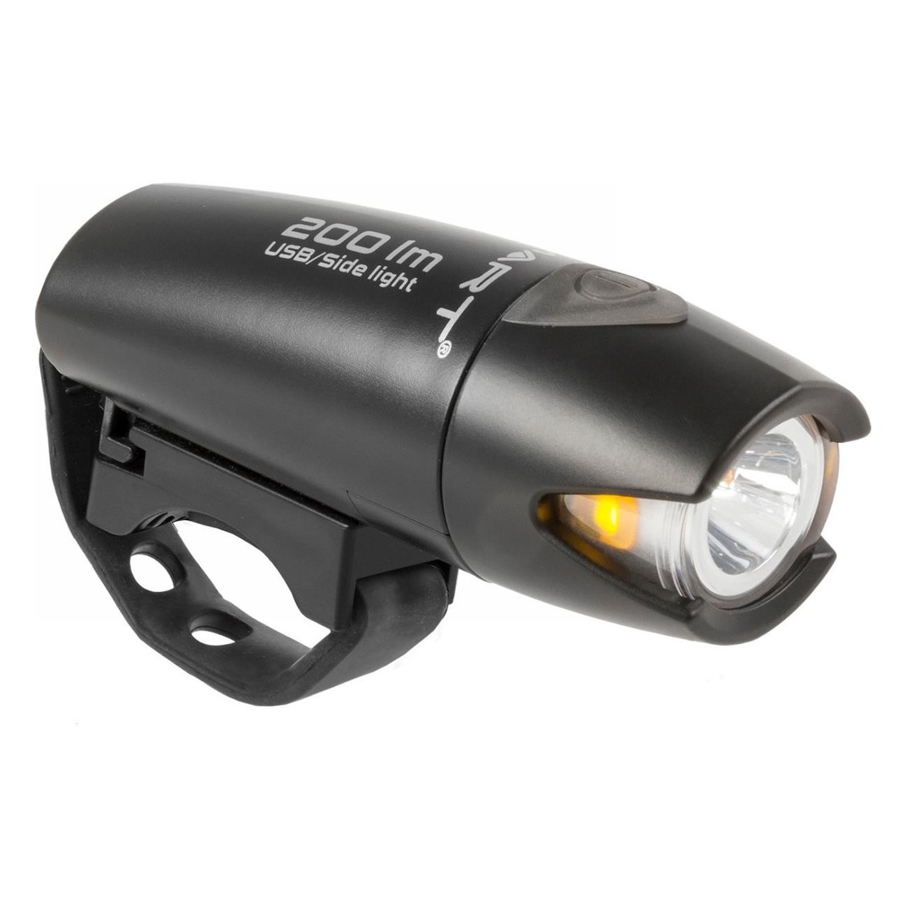 Lampada a Batteria Polaris 200 Lumen LED Nero con Clip USB e Supporto Universale - 1 - Luci - 4715681183817