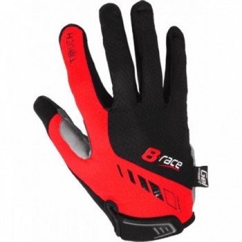 Gants d'été longs Bump Gel Pro Noir/Rouge Taille S avec coussinets gel - 1