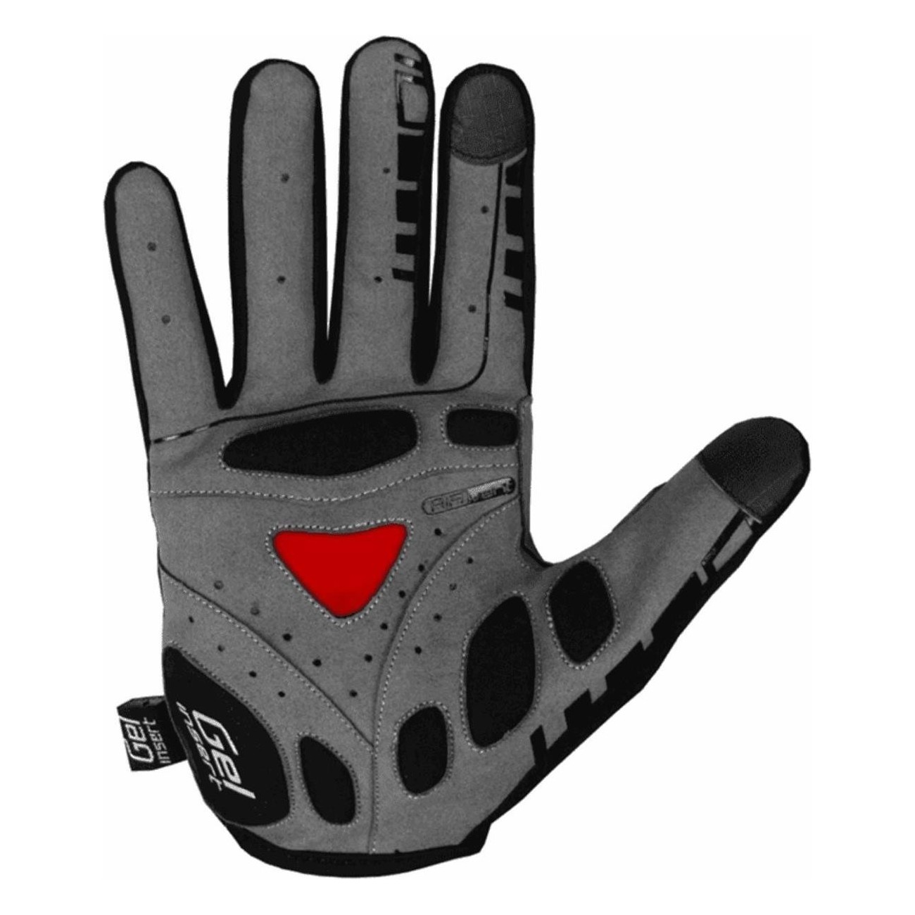 Summer Long Bump Gel Pro Gloves Black/Red Size S with Gel Padding and Ventilation - 2