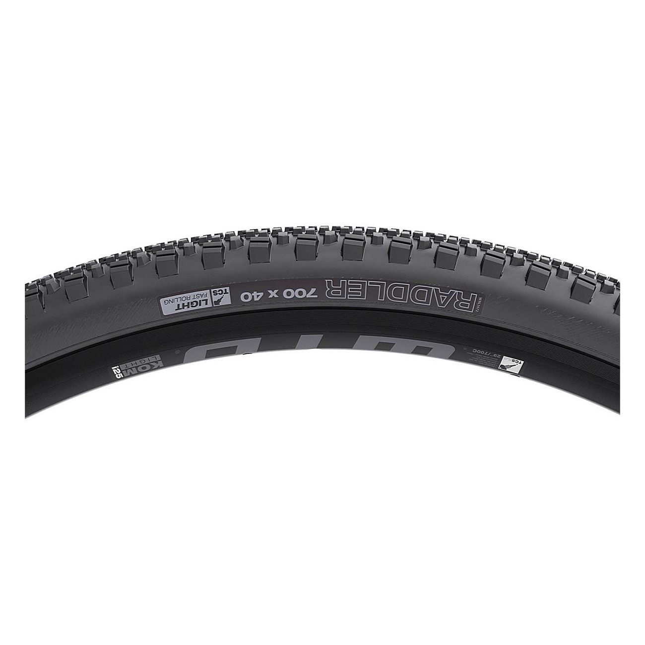 Copertone WTB Radler TCS 700x40c Light Fast Rolling Nero per Gravel e Bikepacking - 2 - Copertoni - 0714401108295