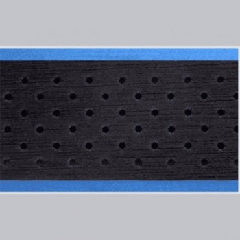 Black Polyurethane Reverse Handlebar Tape with Blue Stripe for Adults - 1