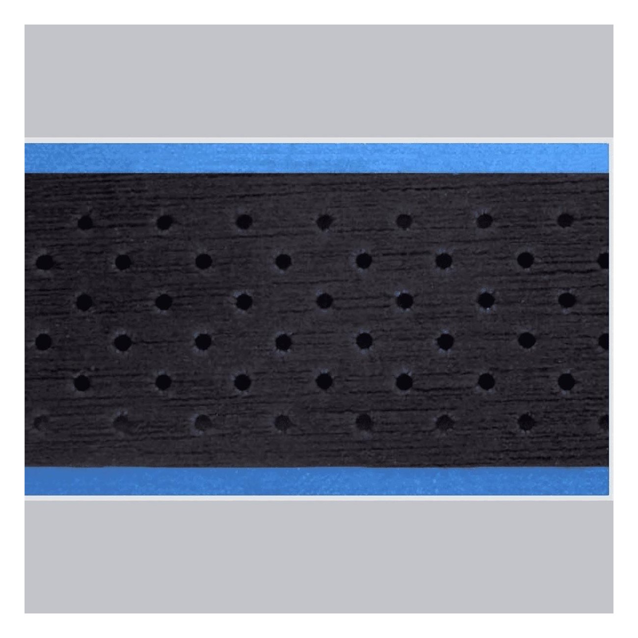 Black Polyurethane Reverse Handlebar Tape with Blue Stripe for Adults - 1