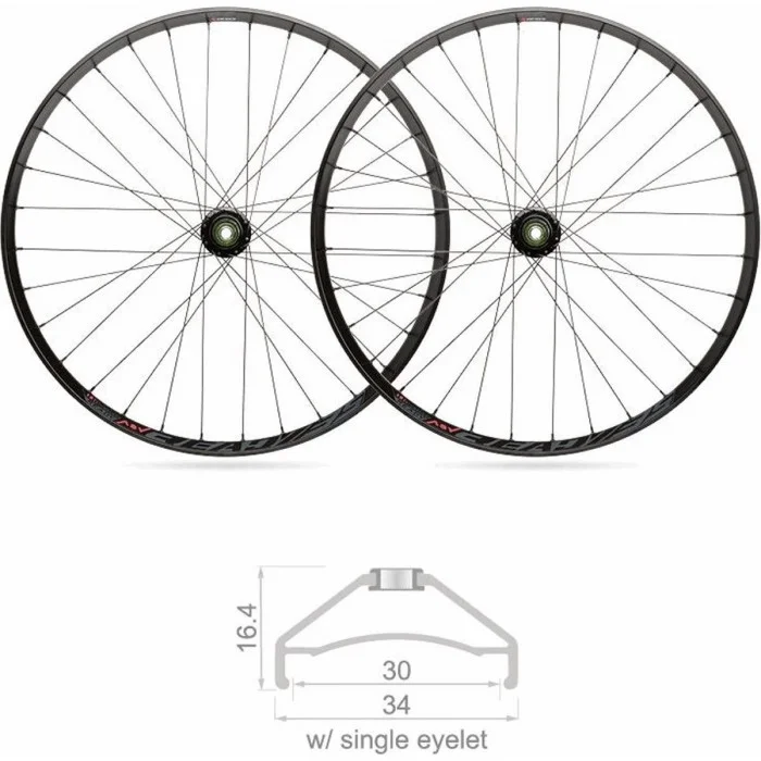 Ruedas MTB Tubeless 27,5' BLACKJACK Shimano 10/11V BOOST 30mm, Negro - 1