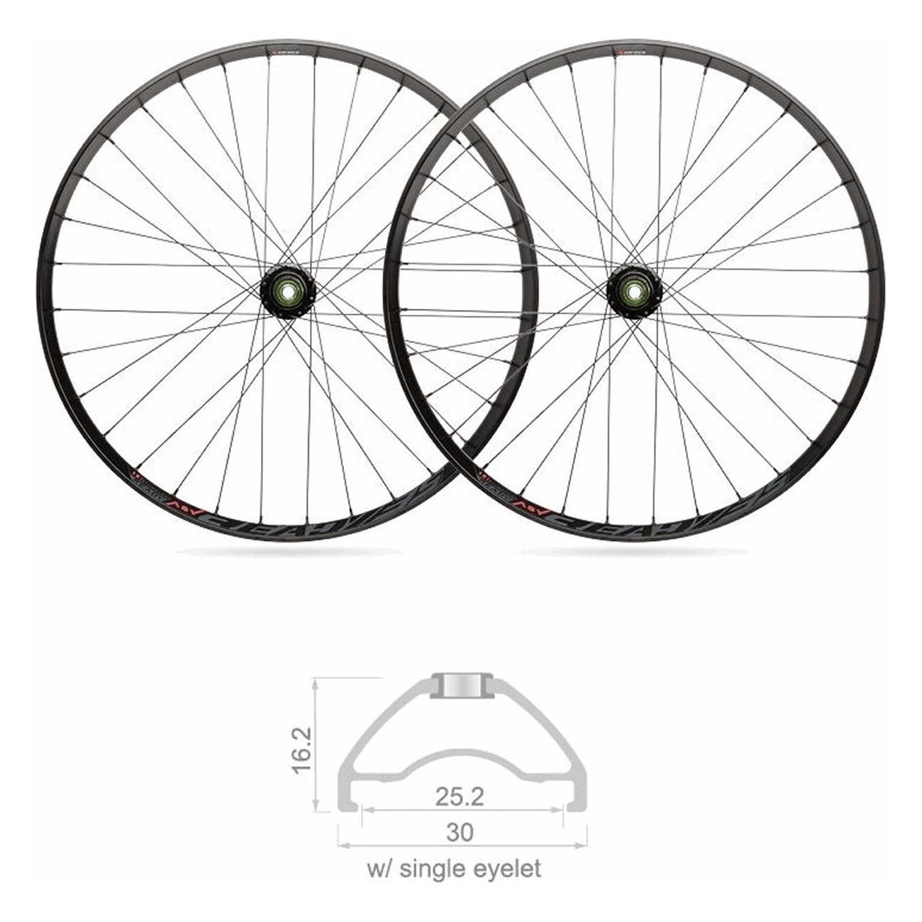 Coppia Ruote MTB Tubeless 27,5' Shimano 10V, 25mm, 32 Raggi, BLACKJACK - 1 - Ruote complete - 8005586216656