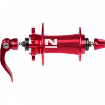 Novatec 4in1 Front Disc Hub 32 Holes 100mm Red Anodized with Japanese Bearings - 1