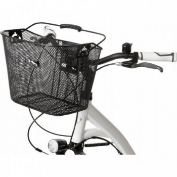 M-Wave Black Steel Handlebar Basket 35x25x22 cm with Adjustable Clip - 3