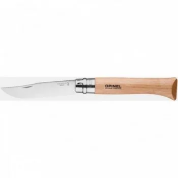 Opinel N.12 Knife with Serrated Stainless Steel Blade, Beechwood Handle - 1