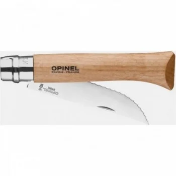 Opinel N.12 Knife with Serrated Stainless Steel Blade, Beechwood Handle - 3