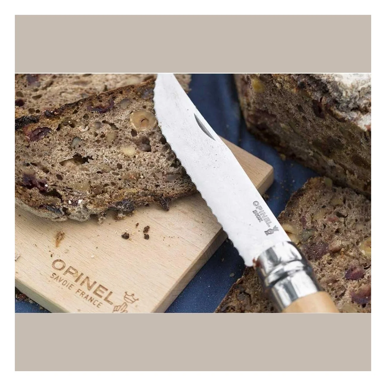 Opinel N.12 Knife with Serrated Stainless Steel Blade, Beechwood Handle - 5