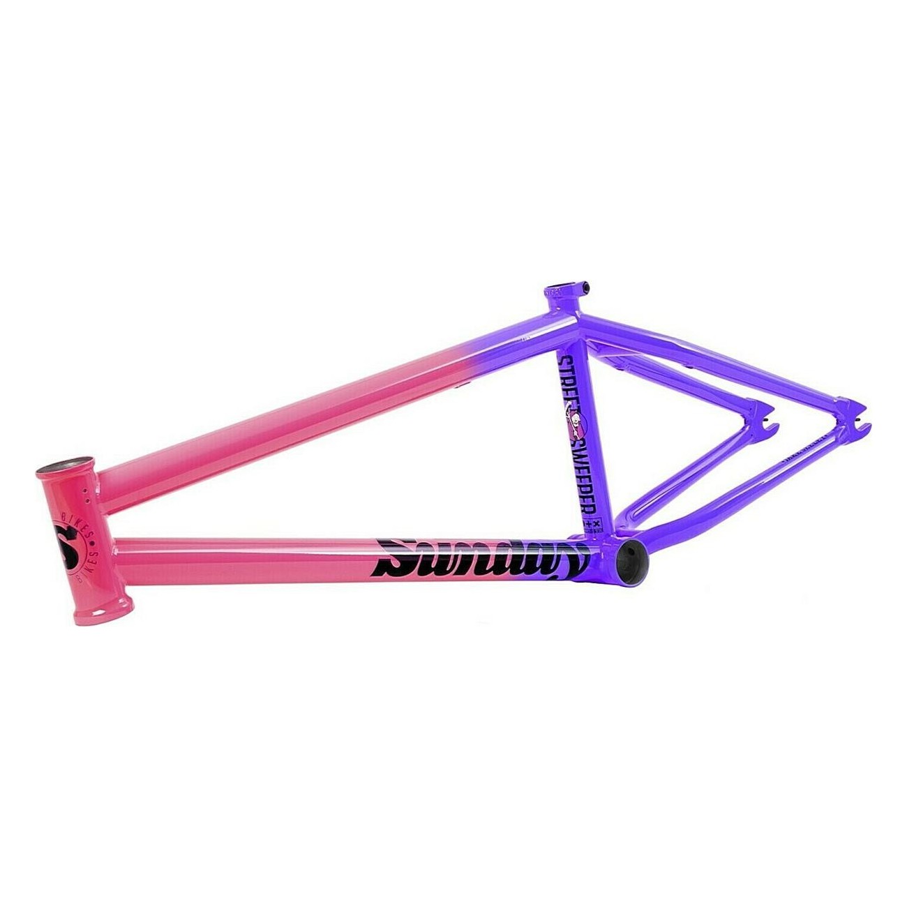 Sunday Street Sweeper BMX Frame 20.5' Warm Pink Purple Fade - Style & Strength - 1