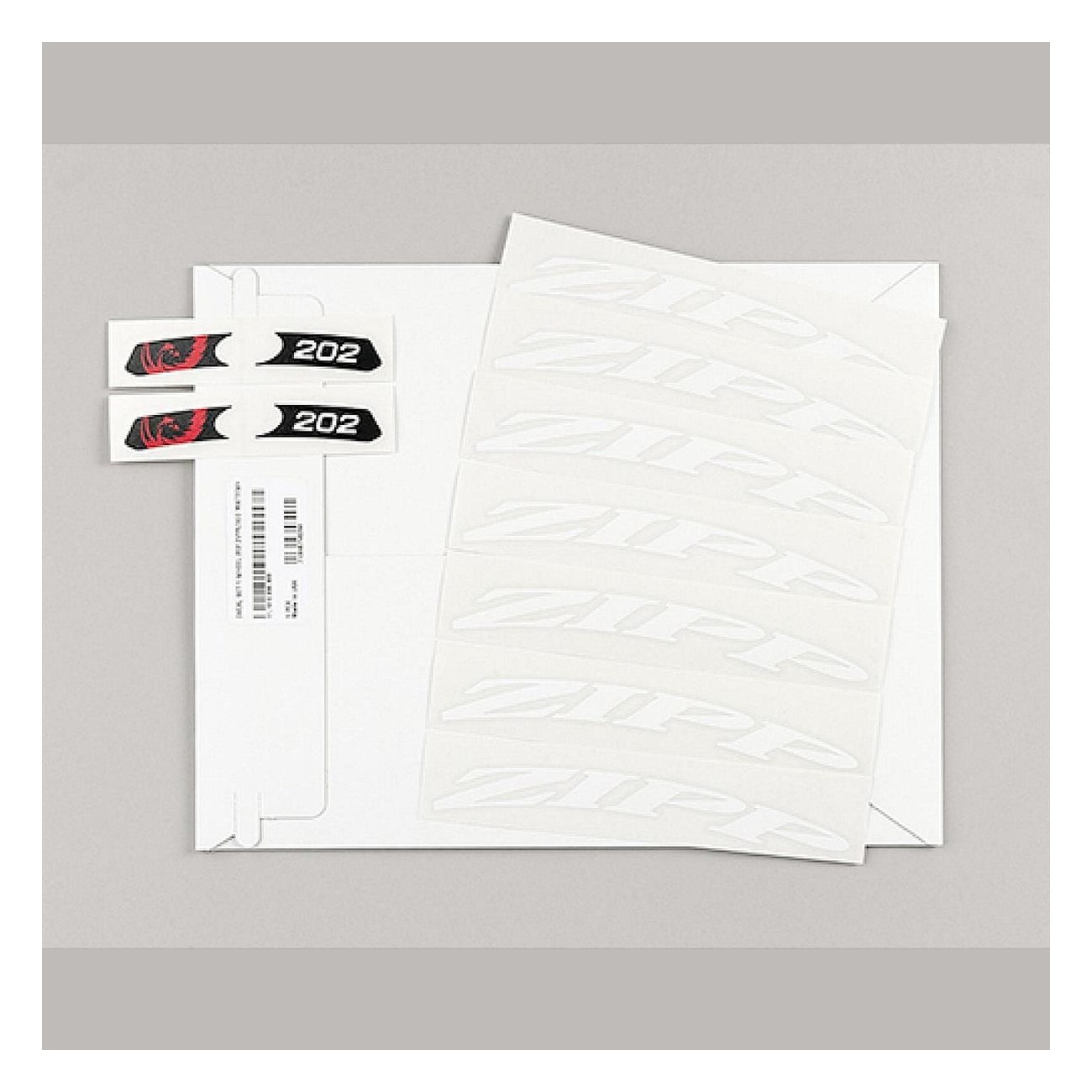 Set de Décalcomanies Blanc Mat pour Roues ZIPP 202 - Design Sans Bord - 1