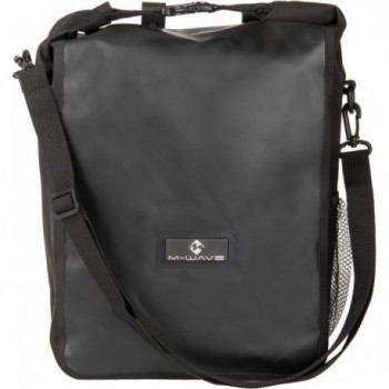 Borsa Laterale Impermeabile M-Wave Edmonton 16L per Bici, 26x13x47 cm, Nero, con Chiusura a Rotolo e Tracolla Regolabile - 3 - B