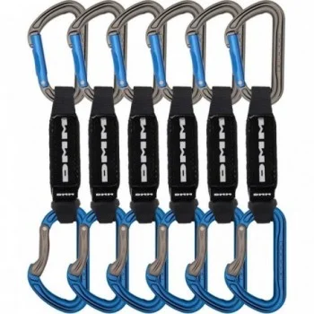 Tech-Table Expressschlingen Blau 12cm - Set von 6 für Sportklettern mit Shadow Karabiner - 1