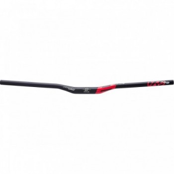 Reverse Handlebar 790mm Ø31.8mm with 18mm Rise - Matte Black/Red for Enduro - 1