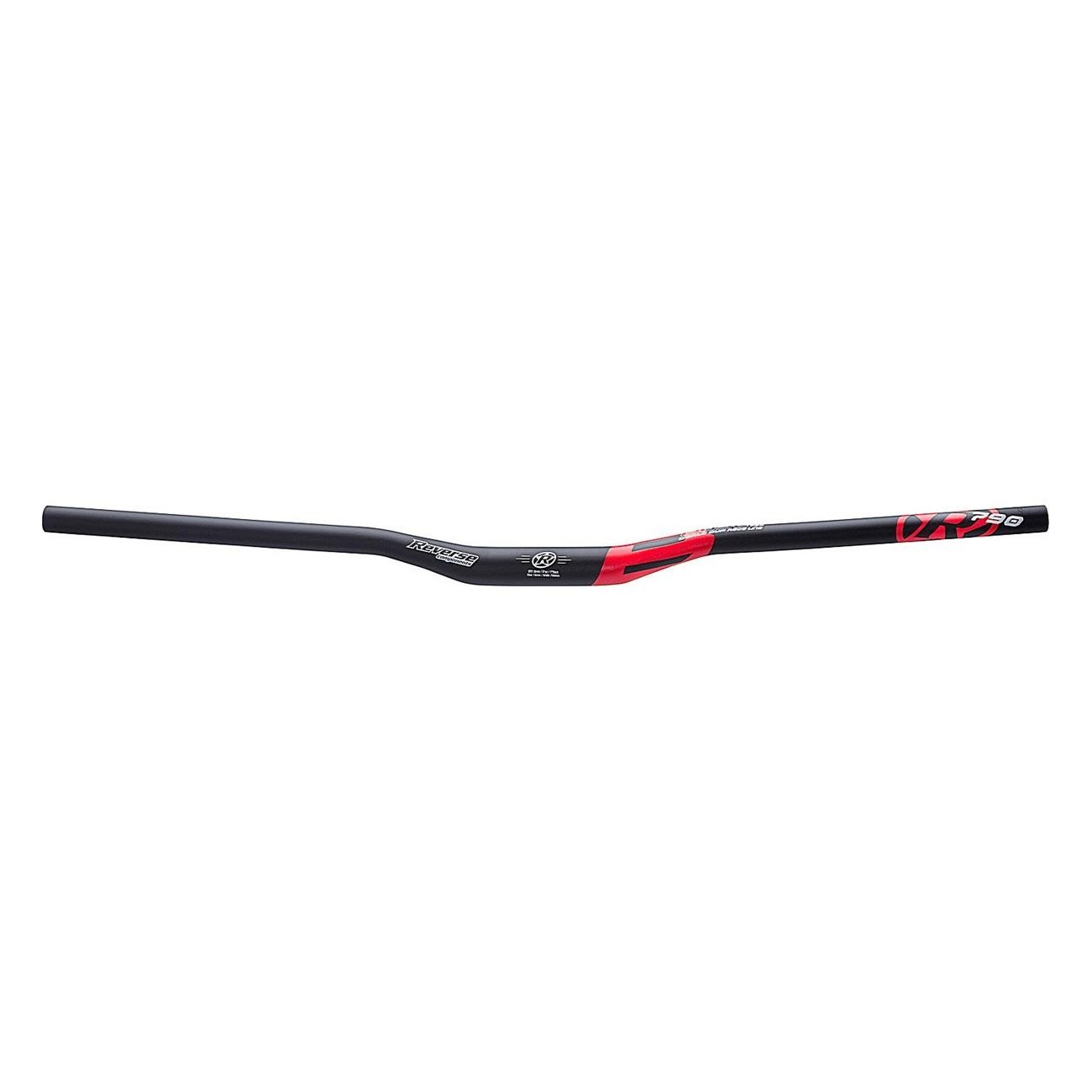 Reverse Handlebar 790mm Ø31.8mm with 18mm Rise - Matte Black/Red for Enduro - 1