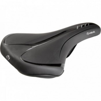 Sella Trekking Velo Fit Traveller L 284x172 mm Nera/Argento con Schiuma Comfort e Superficie Senza Cuciture - 1 - Selle - 088753