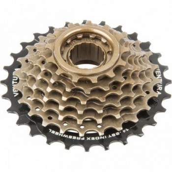 FRL 6-Speed Screw Sprocket 14-28 Teeth Brown/Black Steel - 1