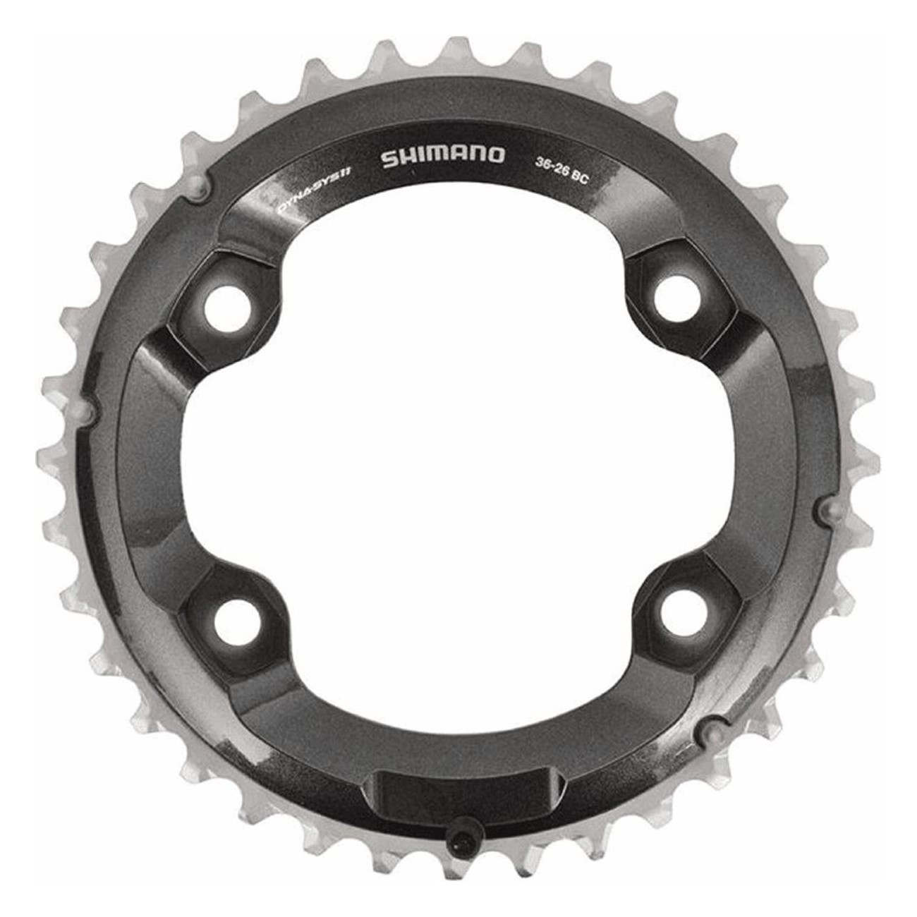 Shimano Deore XT 36T MTB Chainring 2x11V Black BCD 96mm - 1