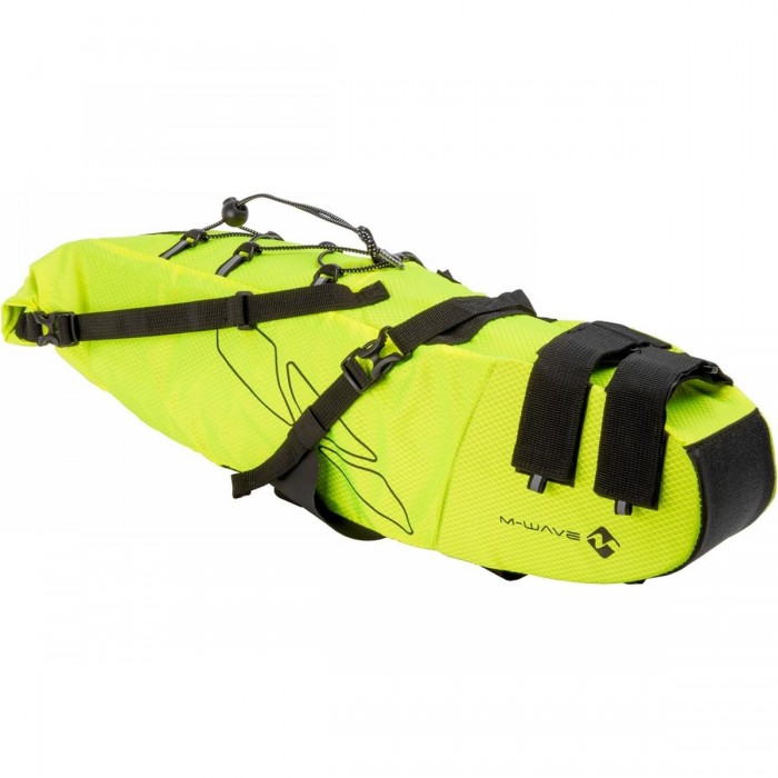 Mochila Impermeable M-Wave Rough Ride L 11L Amarillo Neón Alta Visibilidad - 1