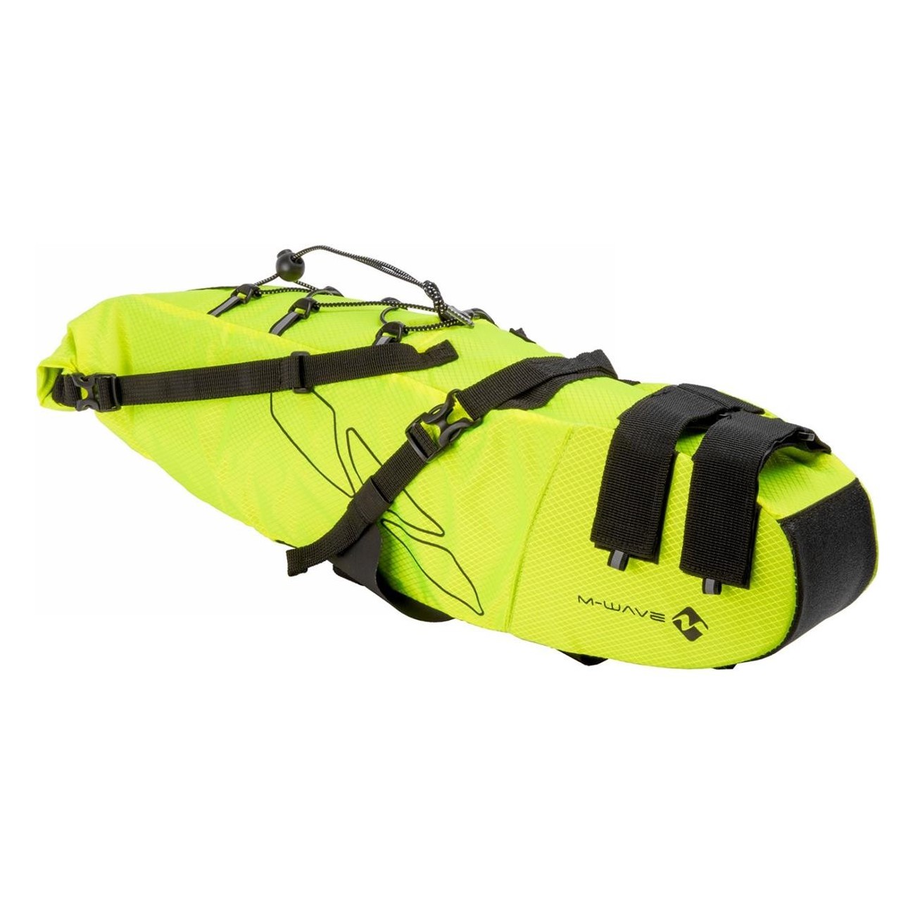 Sac à dos imperméable M-Wave Rough Ride L 11L Jaune Néon Haute Visibilité - 1