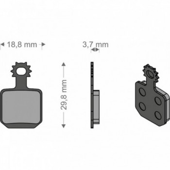 Pastillas de freno orgánicas Magura MT5/MT7 - Set 4 piezas BRENTA - 1