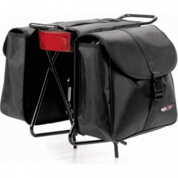 Black Polyester 600D Rear Saddle Bag 29x10x25 cm - 1