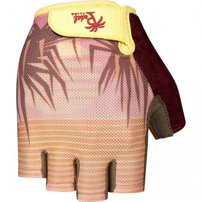 Gants à doigts courts pour cyclisme, rembourrage en gel, taille XXL, rose et marron - 1