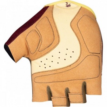 Gants à doigts courts pour cyclisme, rembourrage en gel, taille XXL, rose et marron - 2