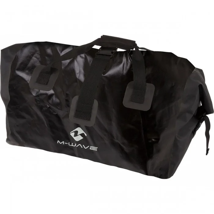 Borsa Impermeabile M-Wave Travellers Bag 120L per Rimorchio Bici, Nera, con Dettagli Riflettenti - 1 - Borse e bauletti - 088753