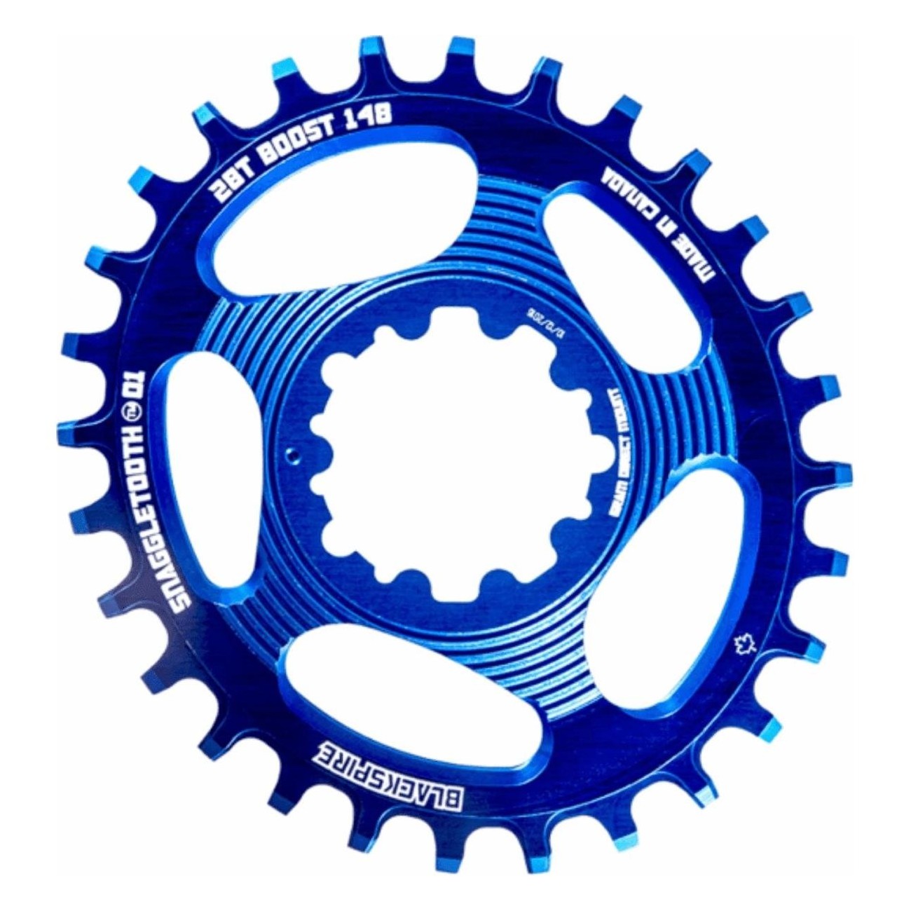 Couronne Ovale 32 Dents Bleue pour VTT Sram Boost 11/12v Snaggletooth - 1