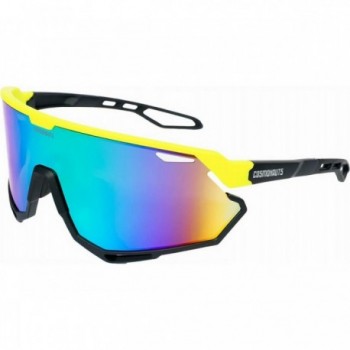 Urano New Yellow/Black Cycling Glasses with UV400 Protection and TR90 Frame - 1