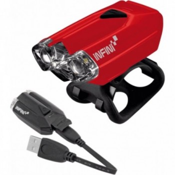 Luce Anteriore Ricaricabile INFINI LAVA 2 LED 80 Lumen USB Rossa per Bicicletta - 1 - Luci - 4712123261195