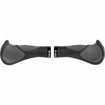 Manopole Ergonomiche Velo Ergogel D3 Bar Gel 140mm Nero/Grigio con Impugnatura a Vite e Assorbimento Urti - 1 - Manopole - 08875