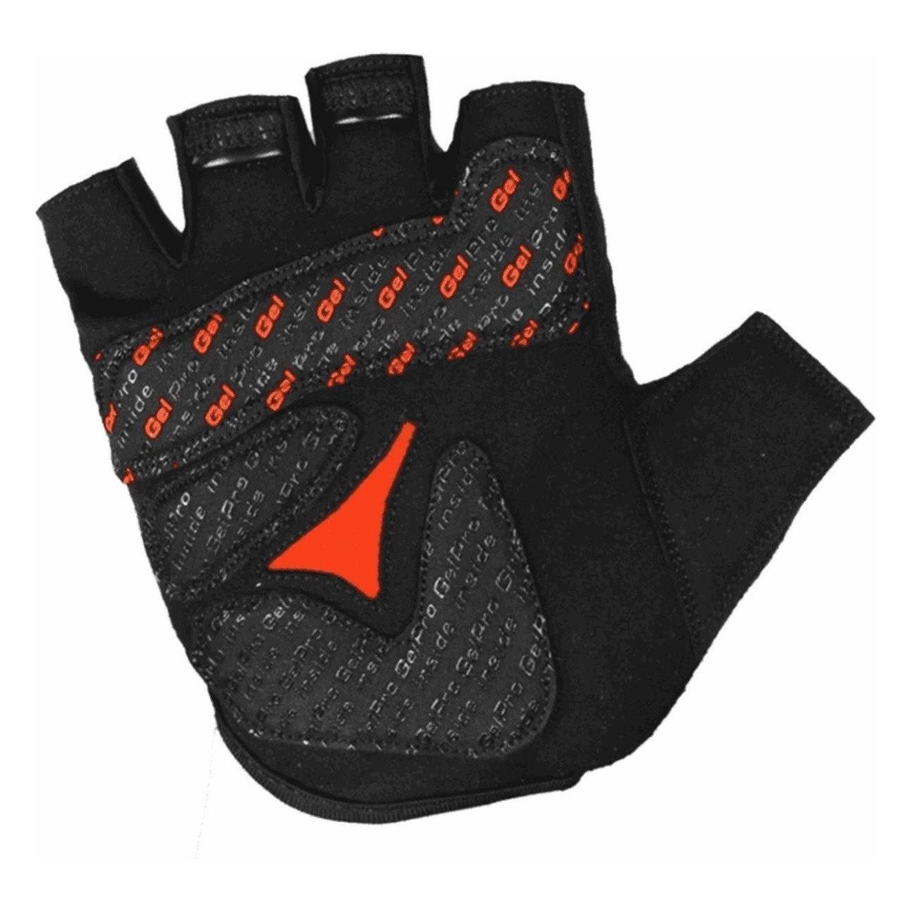 Short Black Gloves Size S with Shock Absorbing Gel and Ventilation - 2