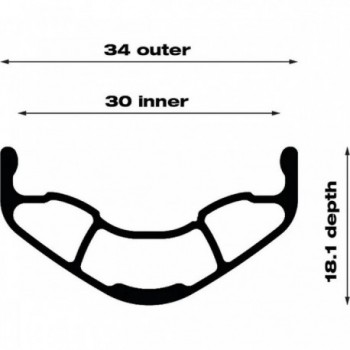 Roues Avant WTB Proterra Tough i30 27,5' TCS 2.0, 32 Rayons, 15x110 mm - 6