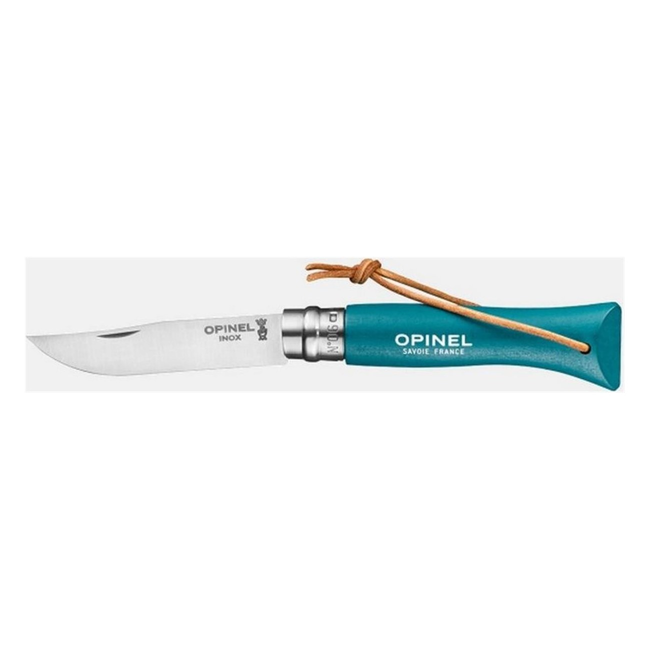 Couteau Opinel Tradition N°06 Turquoise - Set de 6 Pièces avec Lame en Acier Inox - 1