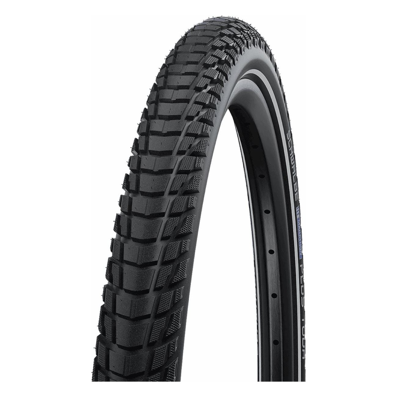 Copertone 28' 700x38 Schwalbe Marathon Plus Tour HS619 Rigido Nero Reflex - Massima Protezione Forature e Versatilità per Trekki