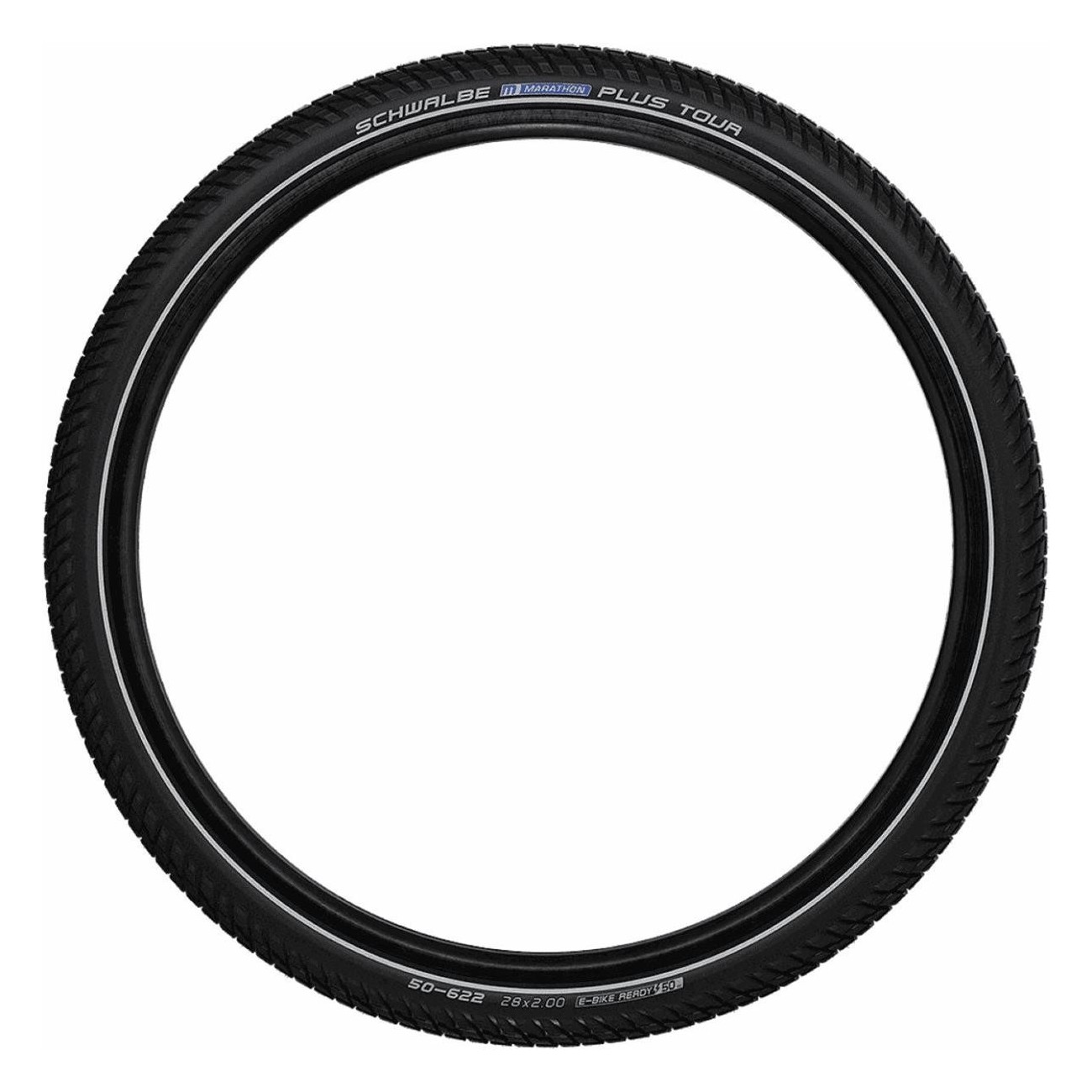 Copertone 28' 700x38 Schwalbe Marathon Plus Tour HS619 Rigido Nero Reflex - Massima Protezione Forature e Versatilità per Trekki