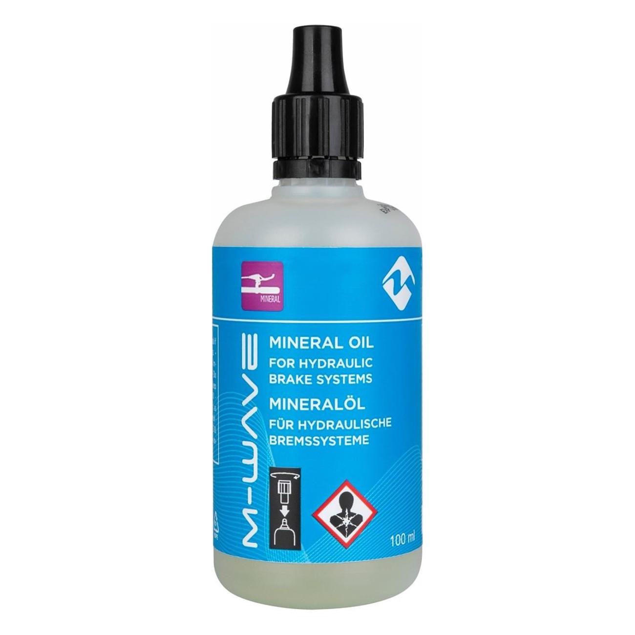 Huile Minérale M-WAVE 100 ml pour Freins Hydrauliques de Vélo - 1