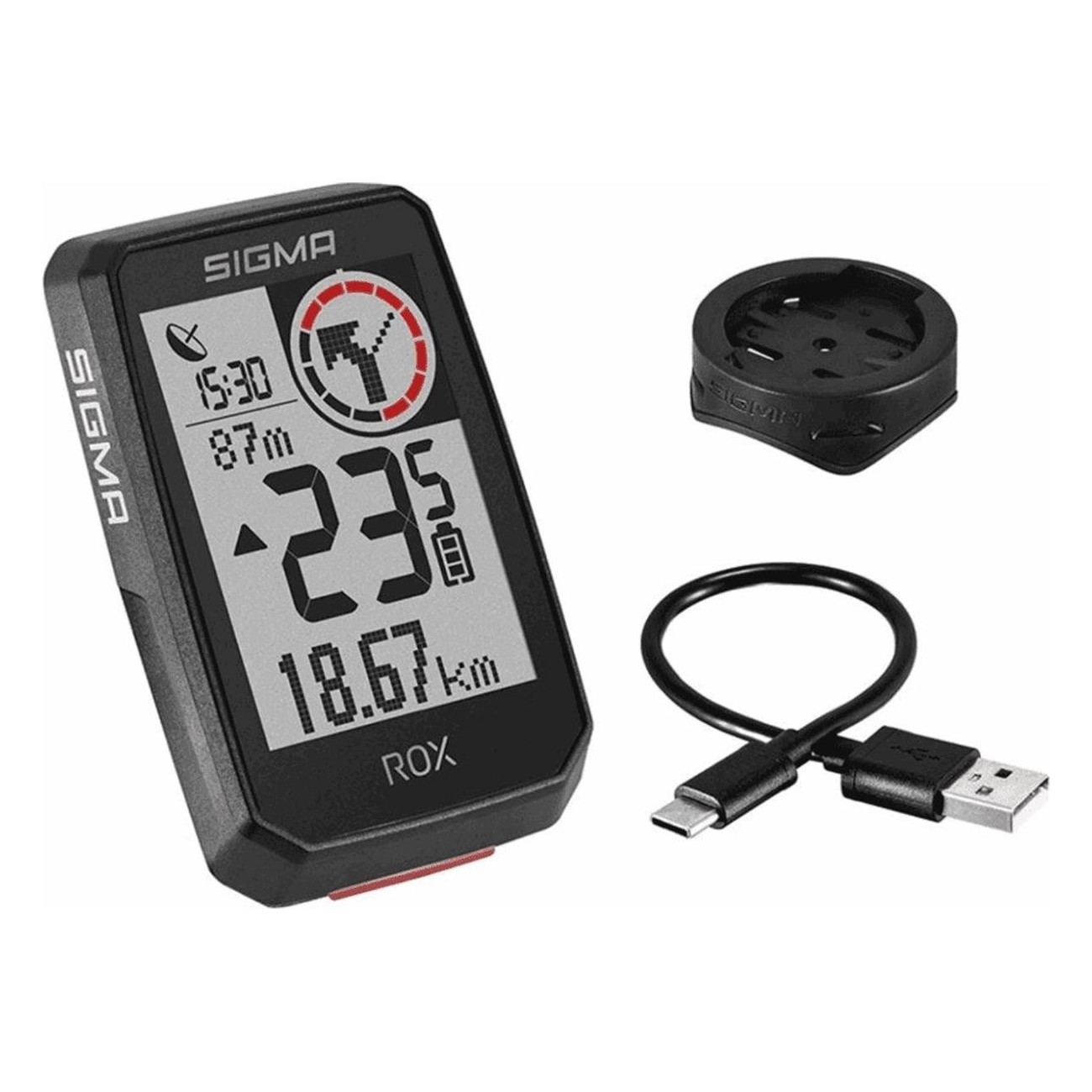 Sigma ROX 2.0 GPS Bike Computer Black Wireless with 14 Functions for Athletes - 1