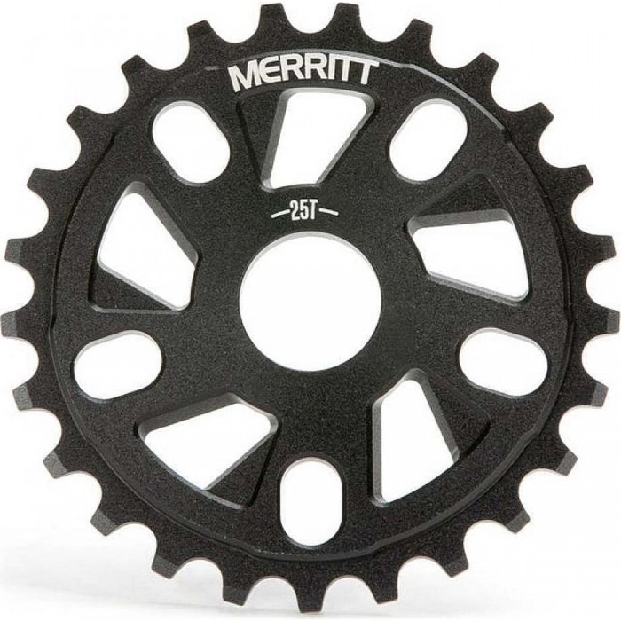 Pignone Merritt Team 28T Nero in Alluminio CNC 6061 con Adattatori per Asse 19mm e 22mm - 1 - Corone e pignoni - 4026465302417