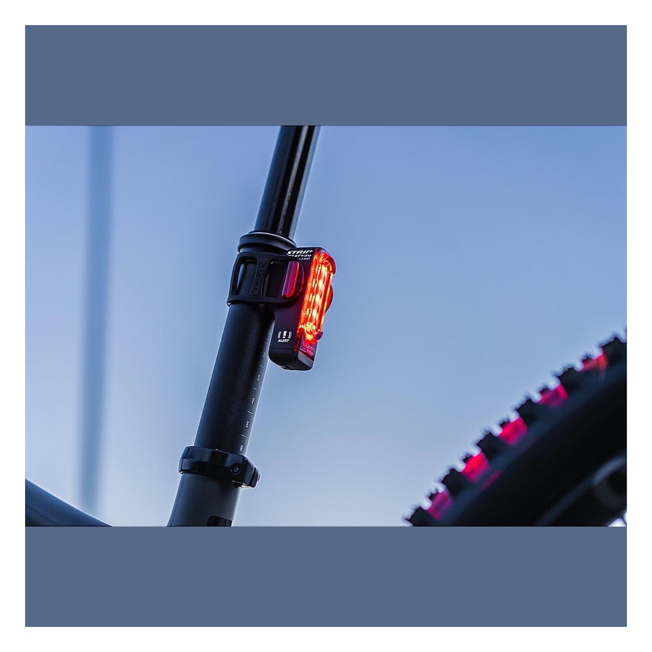 Lezyne Strip Alert STVZO LED Rear Light Red Black with Automatic Brake Light - 4