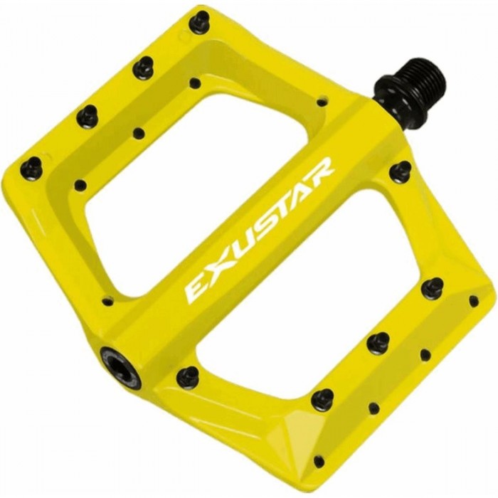 Exustar E-PB571 MTB Pedal aus Aluminium Gelb Flat 117x116mm - 1