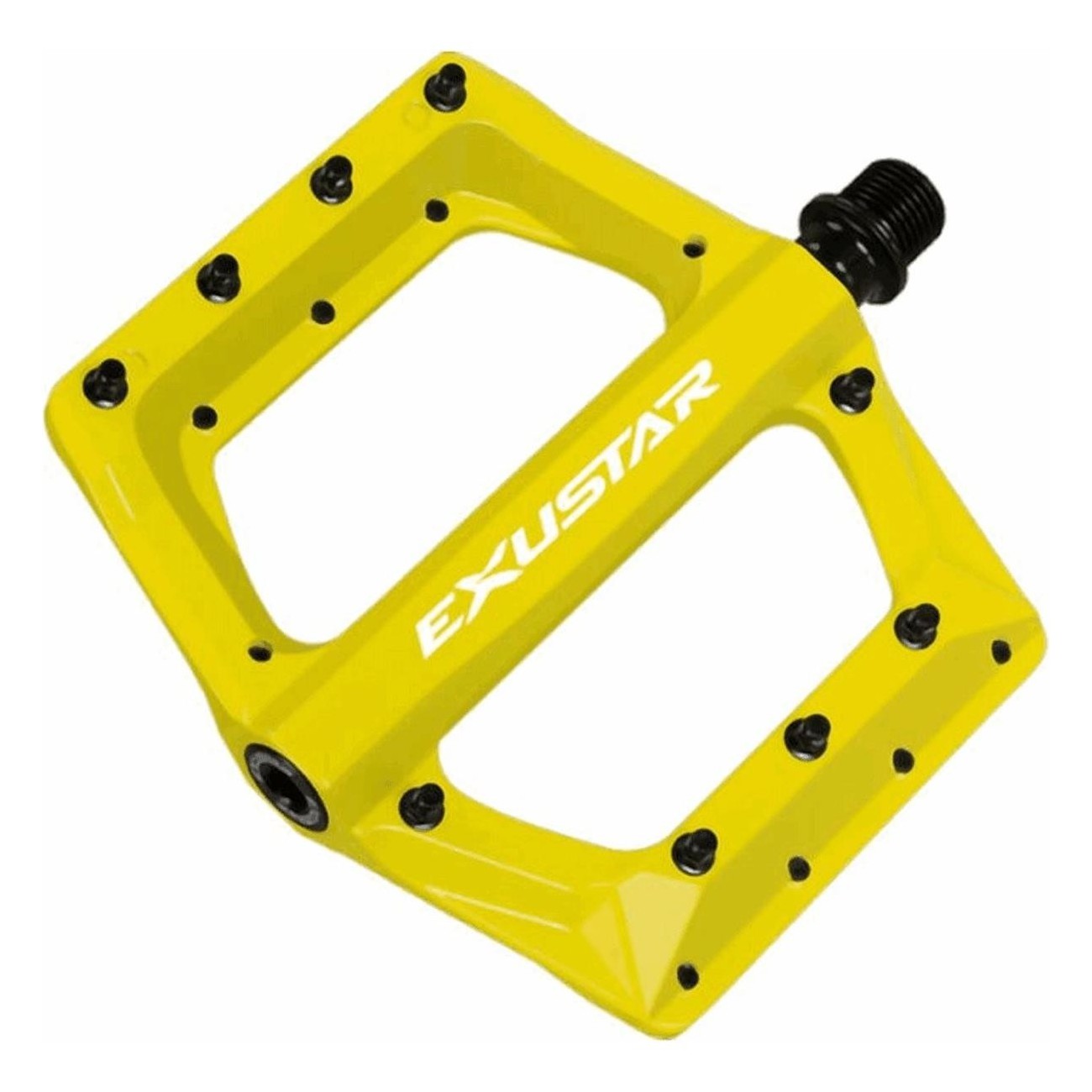 Exustar E-PB571 MTB Pedal aus Aluminium Gelb Flat 117x116mm - 1