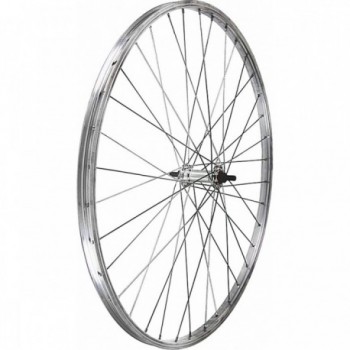 26' x 1.75 Silver Aluminum Front Wheel with Ball Hub - 1