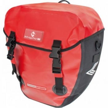 Borsa Portabagagli Impermeabile Alberta 2x20L Rosso/Nero con Strisce Riflettenti e Chiusura a Strappo - 1 - Borse e bauletti - 4