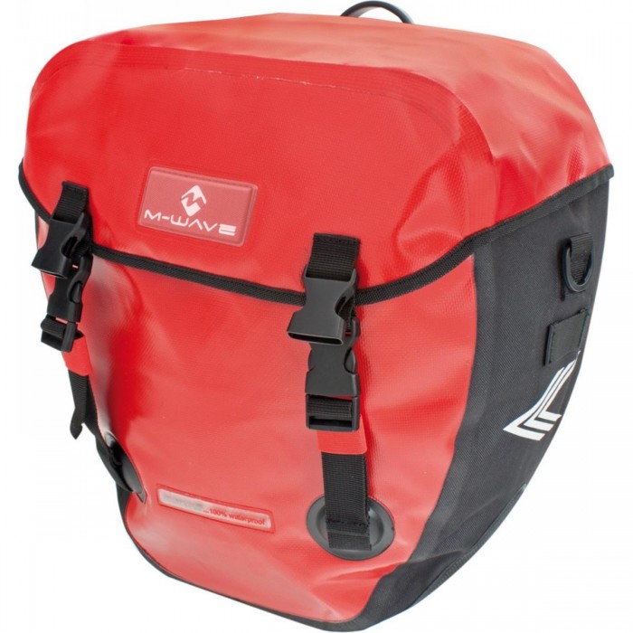 Bolsas de Equipaje Impermeables Alberta 2x20L Rojo/Negro con Cierre de Velcro - 1