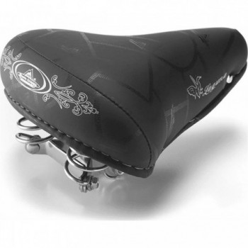 Selle Citybike Laguna Skay Noire avec Ressorts, 240x205 mm, Confort et Durabilité - 1